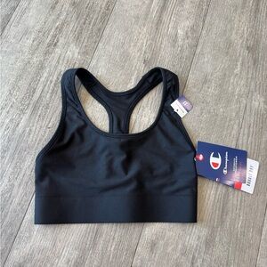 Champion Black Sports Bra Moisture-Wicking Medium Support